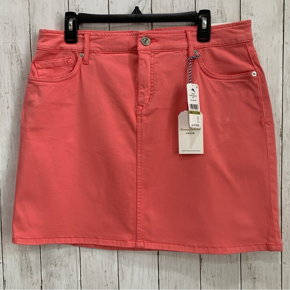 Tommy Bahama Boracay Beach Short Mini Skirt Women's Size 14 Pure Coral NWT
